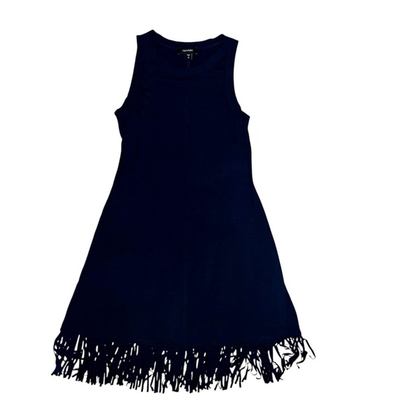 Karen Kane Dark Blue Fringe Dress Size Medium NWT - Picture 5 of 7